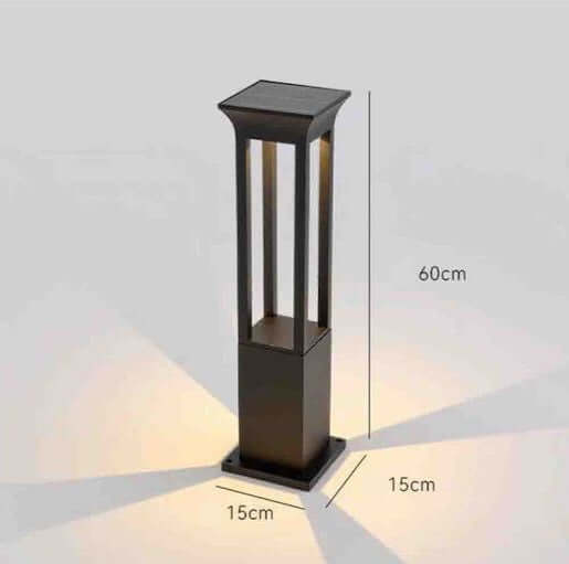 Elegante lámpara solar de jardín para exteriores