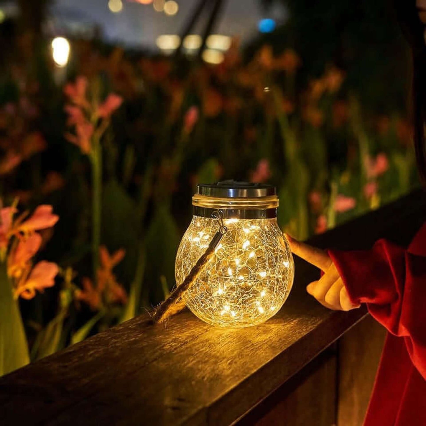 Luces solares de cristal para jardín (paquete de 3)