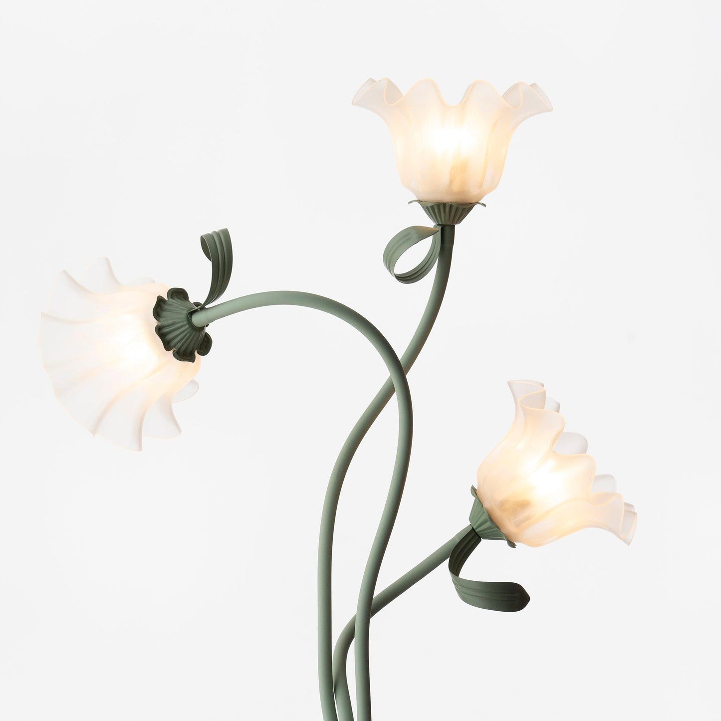 Elegante lámpara de pie con diseño floral