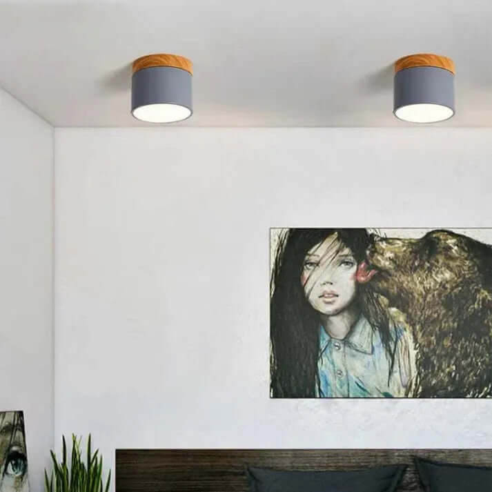 Plafón LED cilíndrico moderno