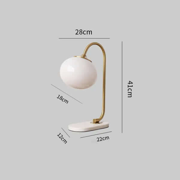 Elegante lámpara de sobremesa de cristal y metal - Ambiente acogedor