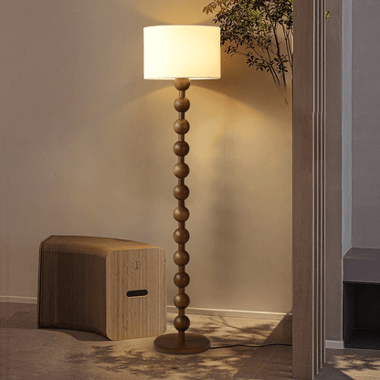 Japandi Lámpara de pie de madera - Iluminación minimalista y elegante