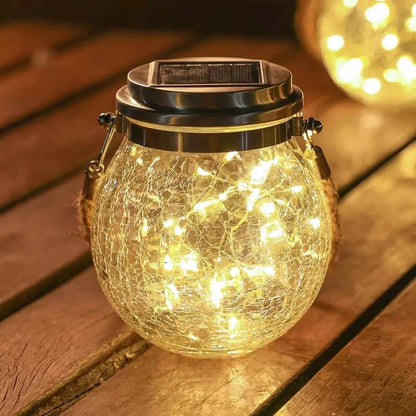 Luces solares de cristal para jardín (paquete de 3)