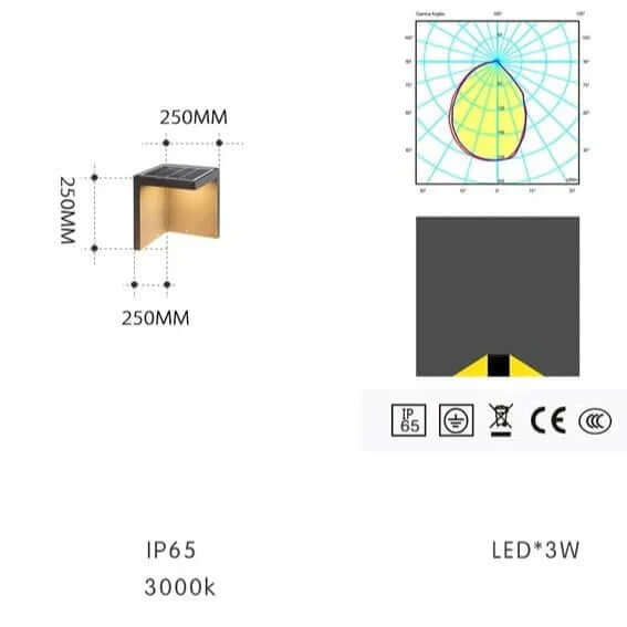 Lámpara solar de exterior moderna - Elegante diseño en hormigón