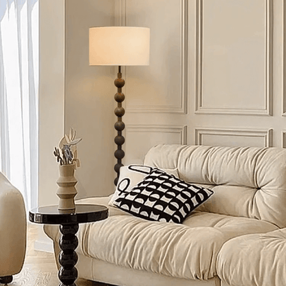 Japandi Lámpara de pie de madera - Iluminación minimalista y elegante
