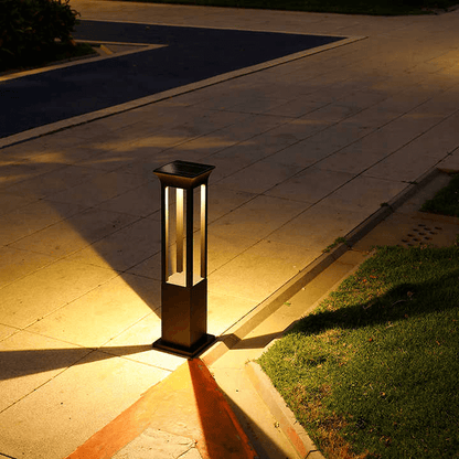 Elegante lámpara solar de jardín para exteriores