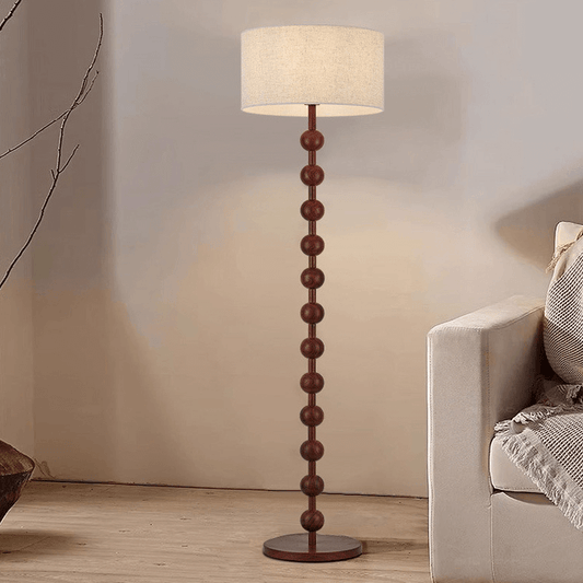 Japandi Lámpara de pie de madera - Iluminación minimalista y elegante