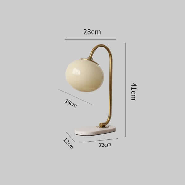 Elegante lámpara de sobremesa de cristal y metal - Ambiente acogedor