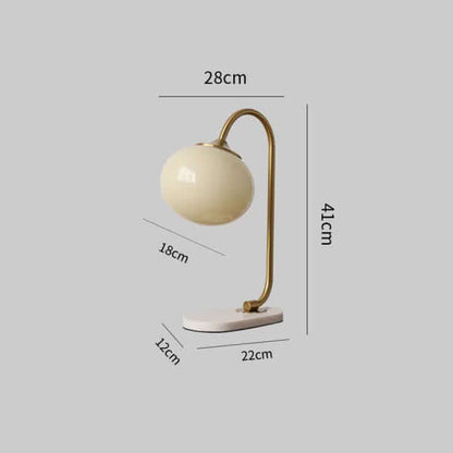 Elegante lámpara de sobremesa de cristal y metal - Ambiente acogedor