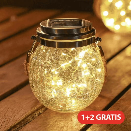 Luces solares de cristal para jardín (paquete de 3)