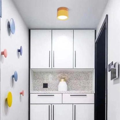 Plafón LED cilíndrico moderno