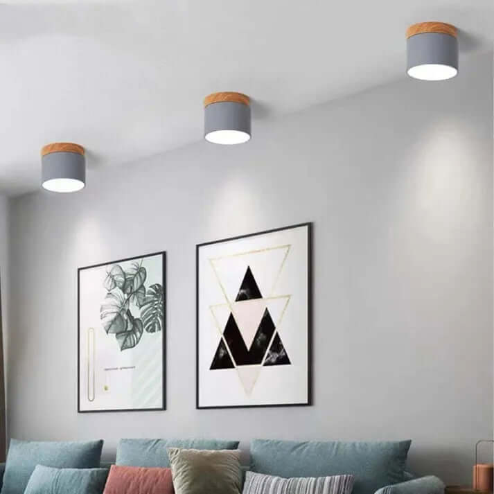 Plafón LED cilíndrico moderno