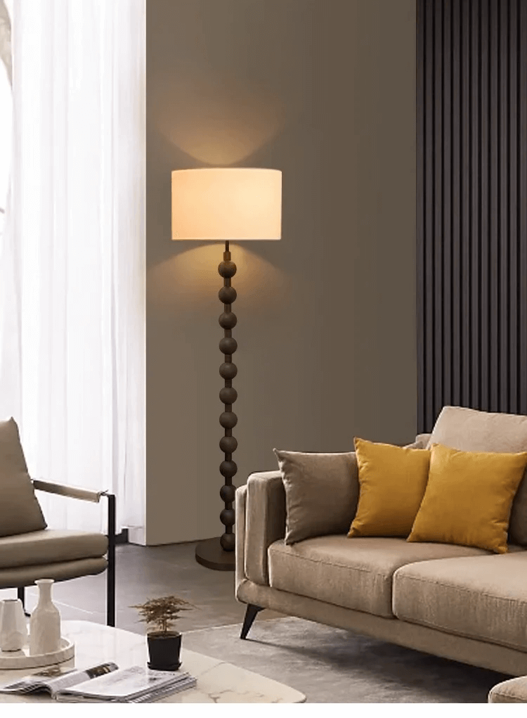 Japandi Lámpara de pie de madera - Iluminación minimalista y elegante