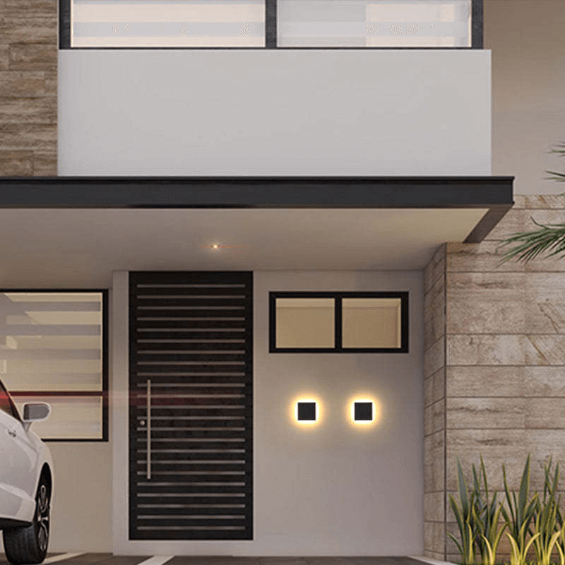 Aplique LED minimalista para exteriores