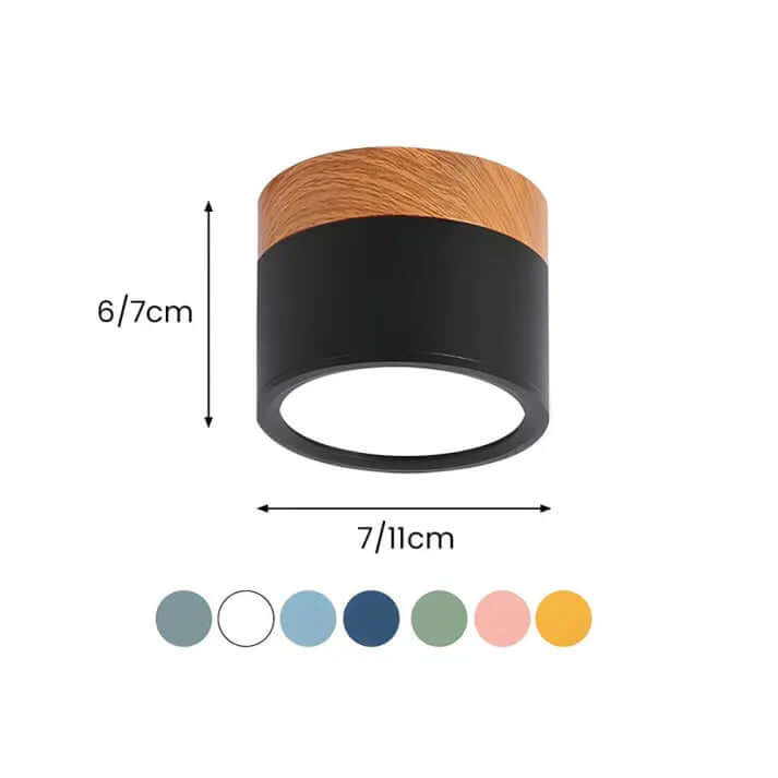 Plafón LED cilíndrico moderno