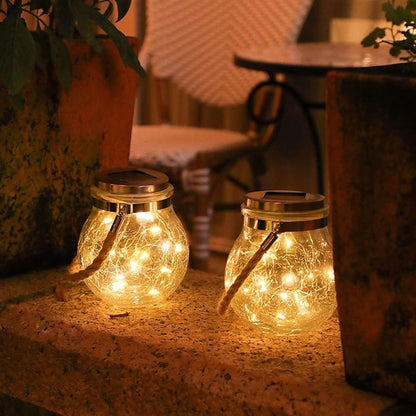 Luces solares de cristal para jardín (paquete de 3)