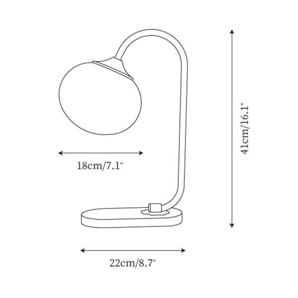 Elegante lámpara de sobremesa de cristal y metal - Ambiente acogedor