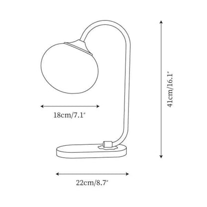 Elegante lámpara de sobremesa de cristal y metal - Ambiente acogedor