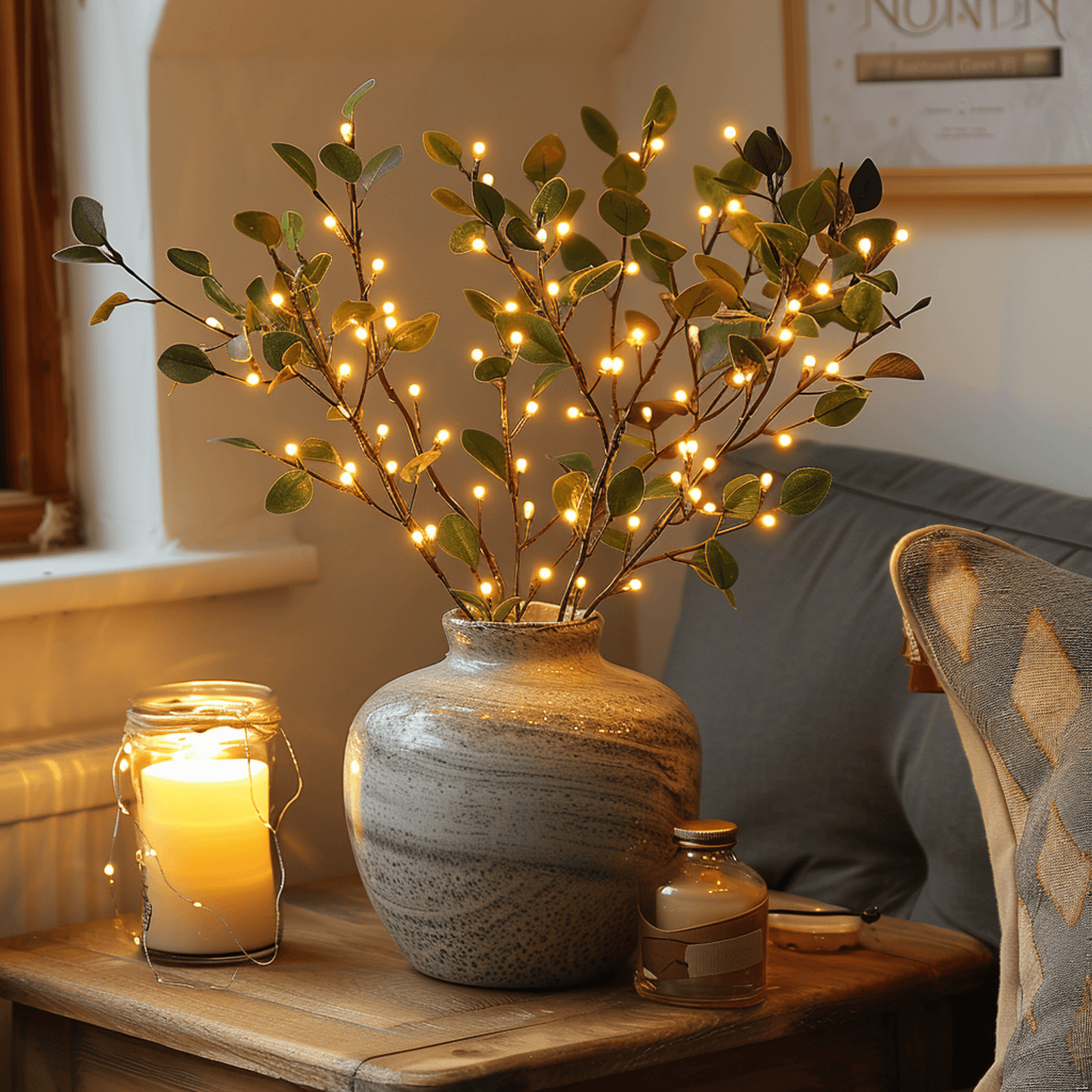 Rama de olivo Luz LED - Luz decorativa