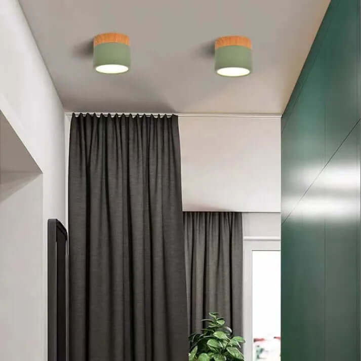 Plafón LED cilíndrico moderno