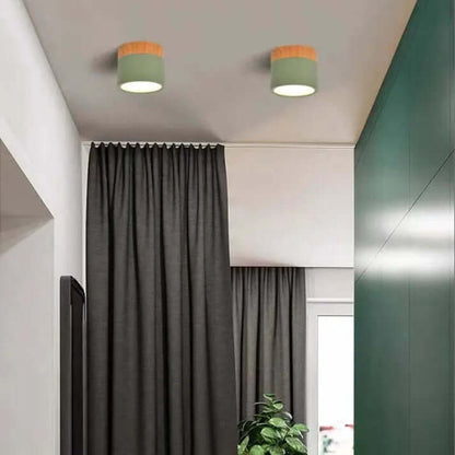 Plafón LED cilíndrico moderno