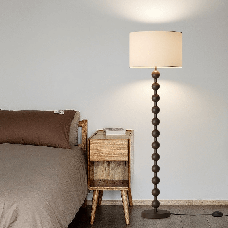 Japandi Lámpara de pie de madera - Iluminación minimalista y elegante