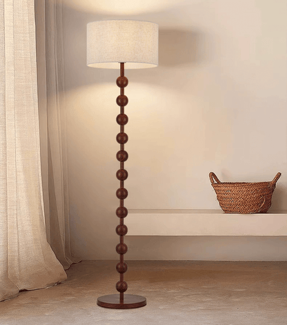 Japandi Lámpara de pie de madera - Iluminación minimalista y elegante