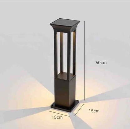 Elegante lámpara solar de jardín para exteriores