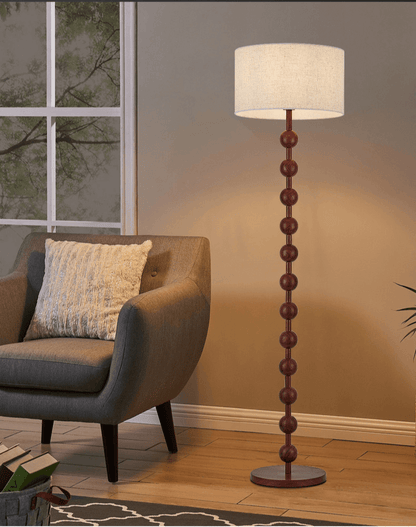 Japandi Lámpara de pie de madera - Iluminación minimalista y elegante