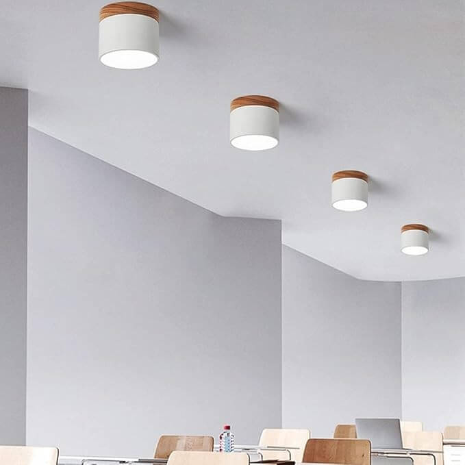 Plafón LED cilíndrico moderno