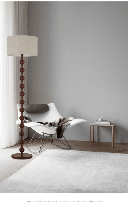 Japandi Lámpara de pie de madera - Iluminación minimalista y elegante