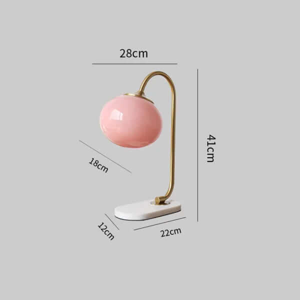 Elegante lámpara de sobremesa de cristal y metal - Ambiente acogedor
