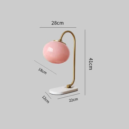 Elegante lámpara de sobremesa de cristal y metal - Ambiente acogedor
