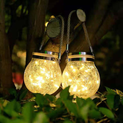 Luces solares de cristal para jardín (paquete de 3)