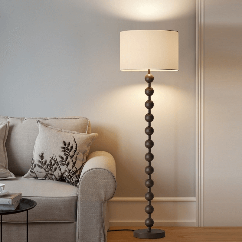 Japandi Lámpara de pie de madera - Iluminación minimalista y elegante