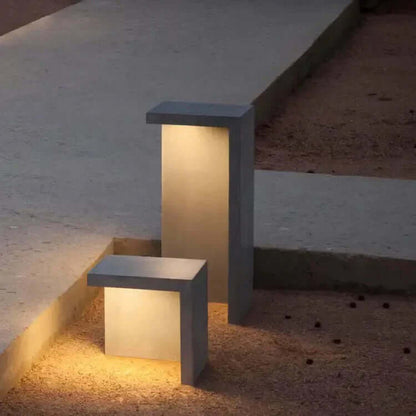 Lámpara solar de exterior moderna - Elegante diseño en hormigón