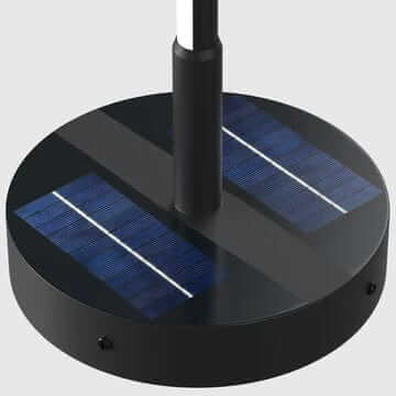 Elegante lámpara solar de pie para exteriores