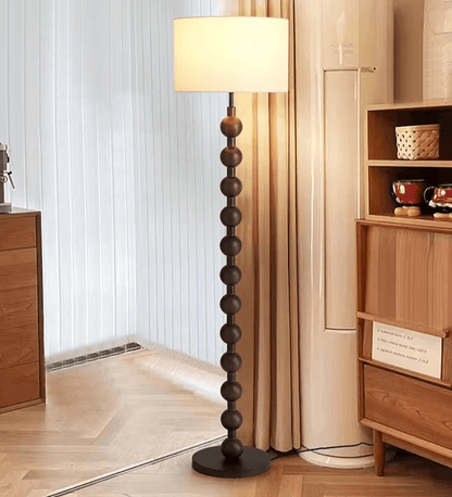 Japandi Lámpara de pie de madera - Iluminación minimalista y elegante