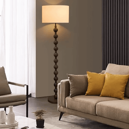 Japandi Lámpara de pie de madera - Iluminación minimalista y elegante
