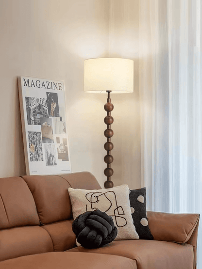 Japandi Lámpara de pie de madera - Iluminación minimalista y elegante