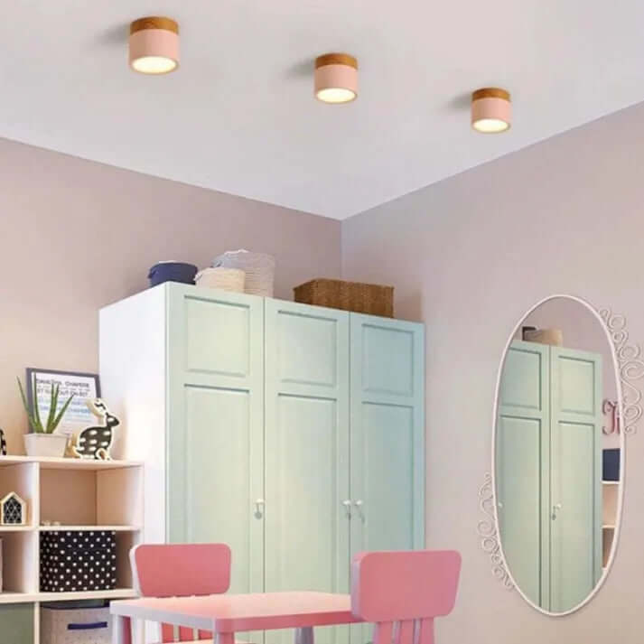 Plafón LED cilíndrico moderno