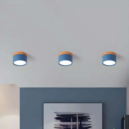 Plafón LED cilíndrico moderno