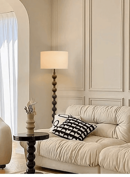 Japandi Lámpara de pie de madera - Iluminación minimalista y elegante