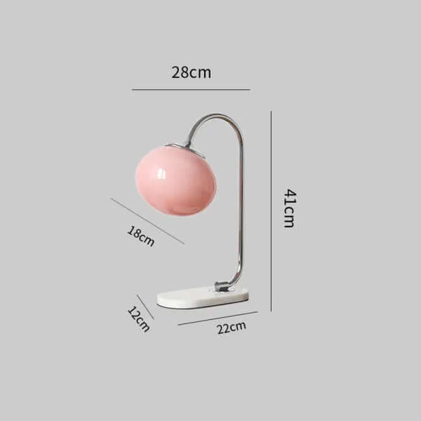 Elegante lámpara de sobremesa de cristal y metal - Ambiente acogedor