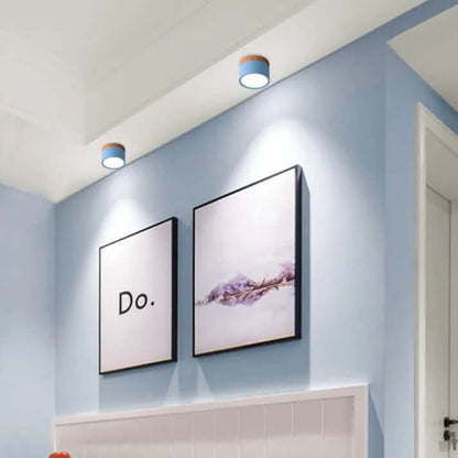 Plafón LED cilíndrico moderno
