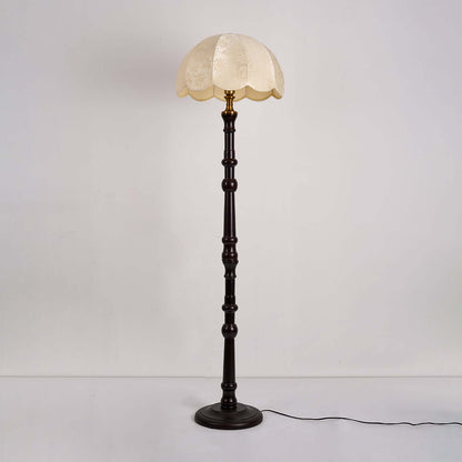 Elegante lámpara de pie de madera - Diseño atemporal
