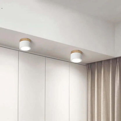 Plafón LED cilíndrico moderno