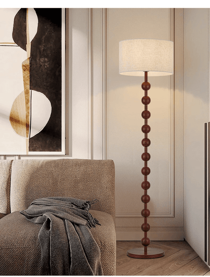 Japandi Lámpara de pie de madera - Iluminación minimalista y elegante