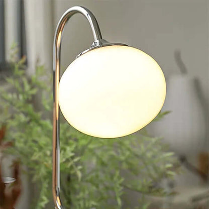Elegante lámpara de sobremesa de cristal y metal - Ambiente acogedor