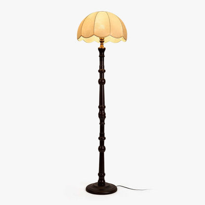 Elegante lámpara de pie de madera - Diseño atemporal